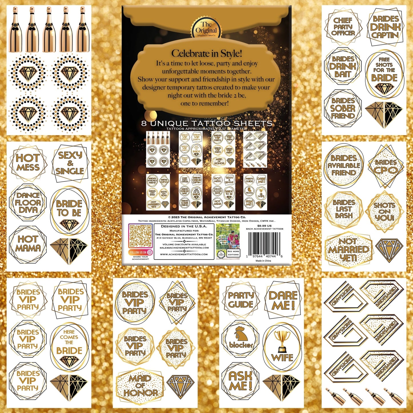 Bachelorette Party Temporary Tattoos