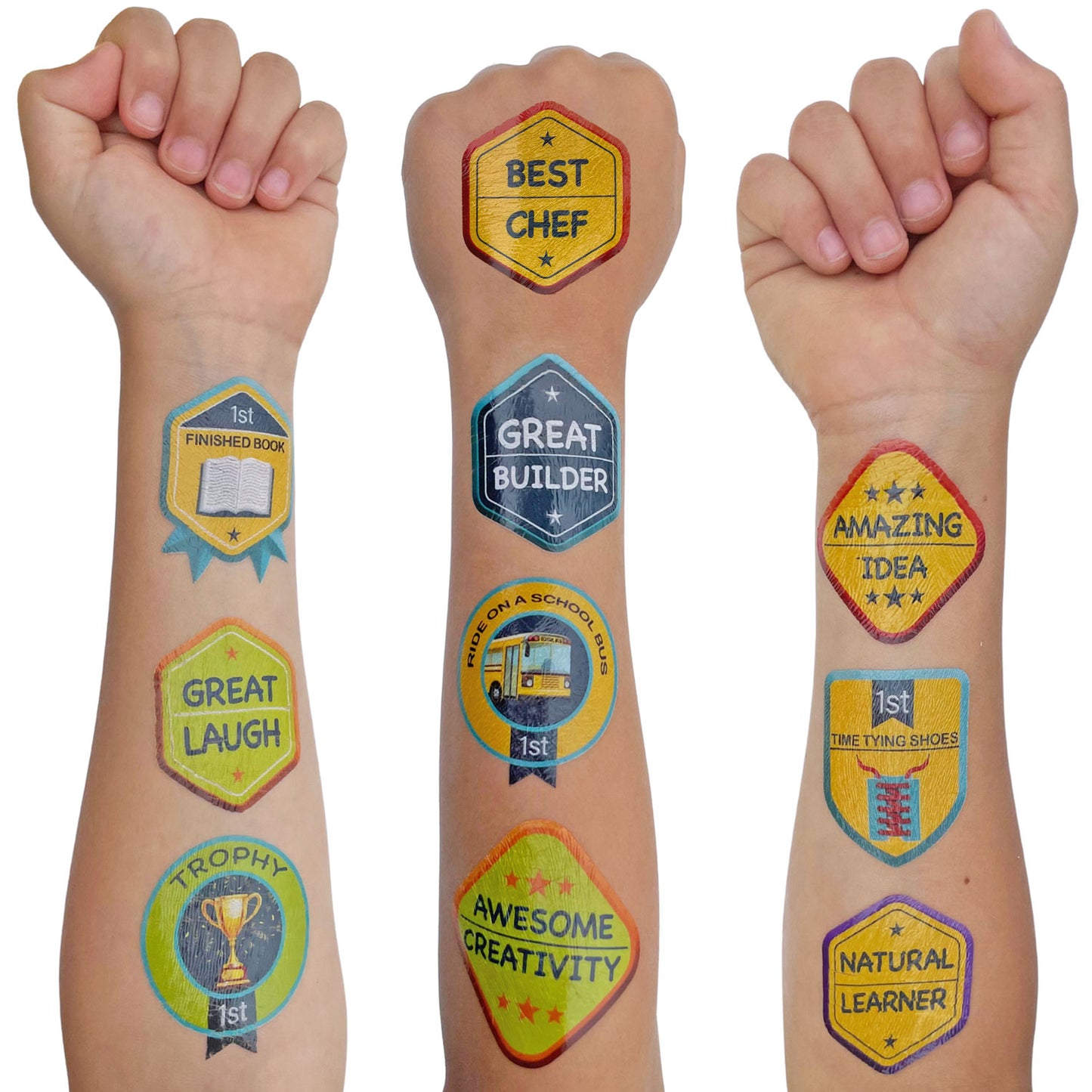 Kids Achievements Temporary Tattoos