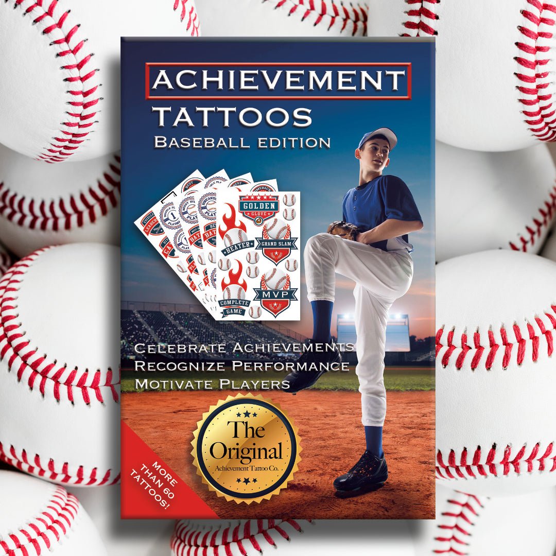 Baseball Achievement Temporary Tattoos